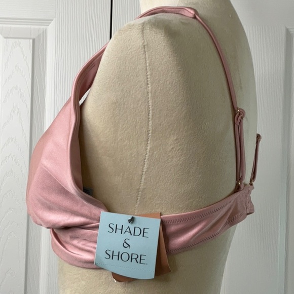 Shade & Shore - Elegant Pink Shimmery Bikini Top Size L (12-14) - Picture 6 of 10